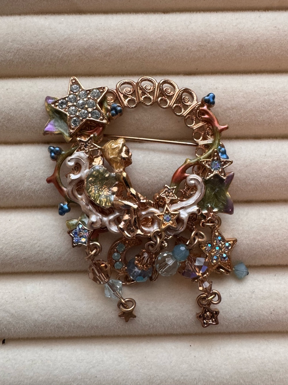 Vintage 1990 Kirks Folly Star Gazer brooch - Picture 3 of 5